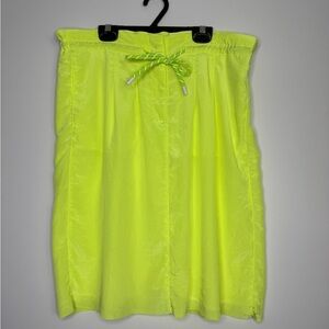 Marc Cain Neon Yellow Drawstring Skirt